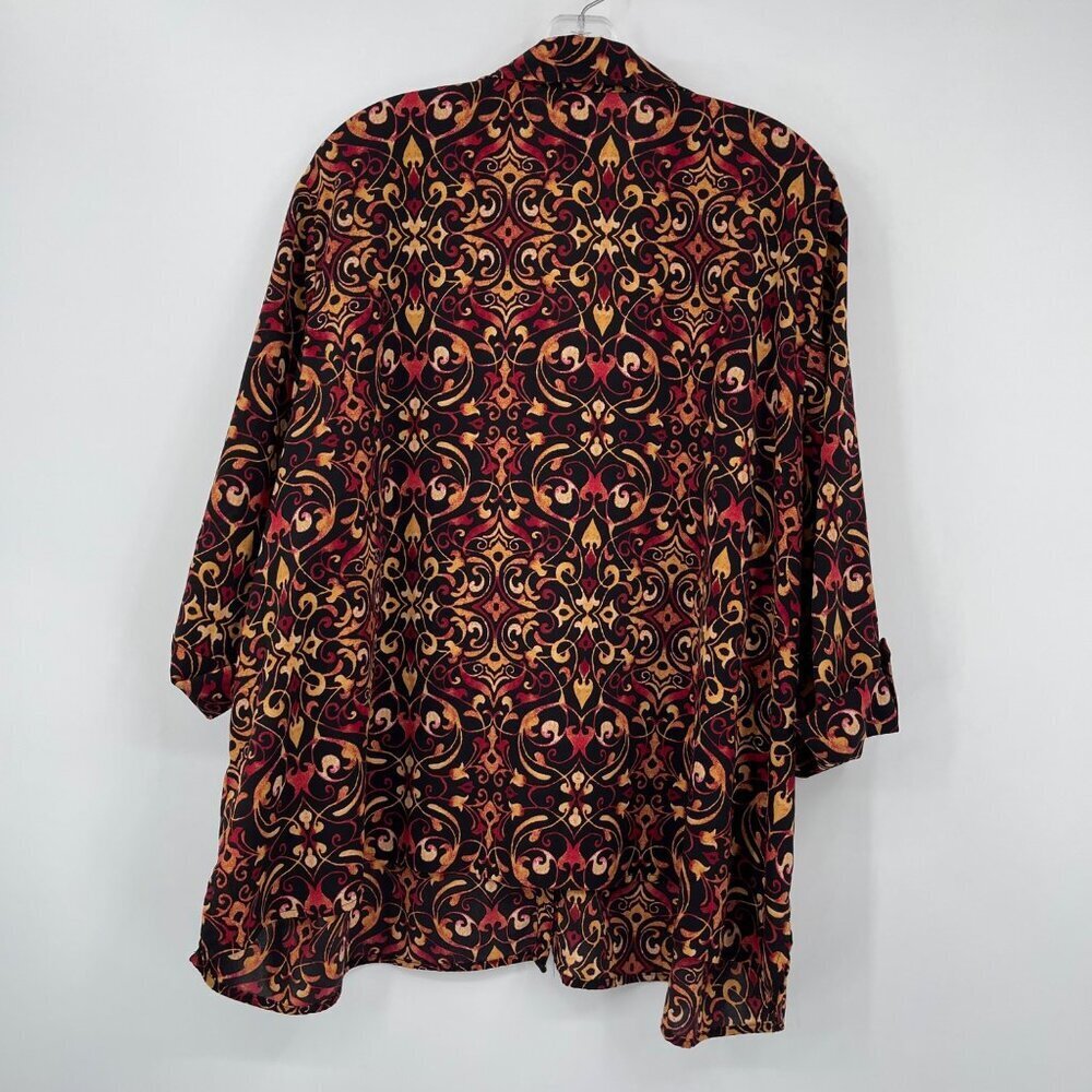 Catherines Geometric Print Button Front Blouse Wo… - image 3